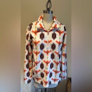 Ariat Womens Creek Pullover Multi size Med Colorful Patterned Fleece Pullover